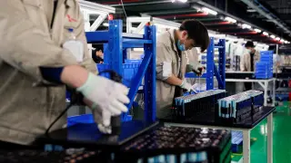 Fábrica de baterías para coches eléctricos en Hefei (China)