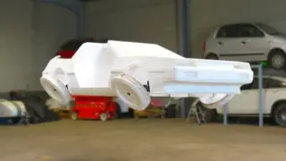 Una réplica del DeLorean a tamaño real