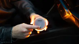 Una baliza V16 encendida.