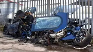 Así quedó el McLaren tras el accidente