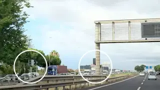 Los dos nuevos radares colocados en la Ronda Litoral de Barcelona