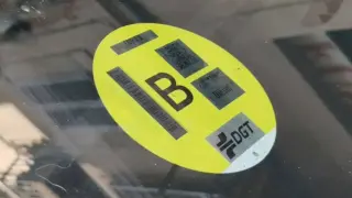 Etiqueta B de la DGT