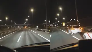 El vídeo evidencia la falta de potencia de la baliza durante la noche
