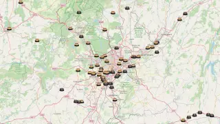 Mapa de balizas V16 activas en España