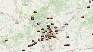 El mapa de las balizas V16 DGT muestra algunas sin haberlas activado.