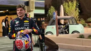 El coche con el Verstappen pasea por Mónaco