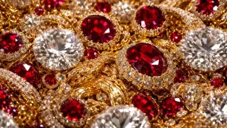 Diamantes y zafiros rojos