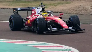 Lewis Hamilton en los test privados de Fiorano