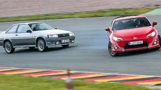 Enfrentamos el Toyota Corolla Coupé GT de los 80 contra el GT86
