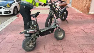 patinete eléctrico modificado motor gasolina