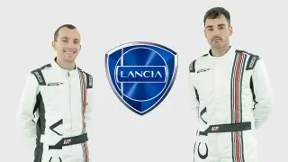 Imagen promocional de los pilotos del Lancia Ypsilon Rally2 HF Integrale