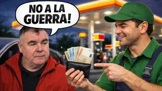 La broma de un conductor ante el precio de la gasolina