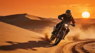 Honda fabrica asfalto con arena del desierto.