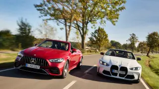 BMW M4 Competition Cabrio xDrive vs. Mercedes-AMG CLE 53 4Matic+ Cabrio.