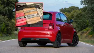 Fiat 500 y droga incautada