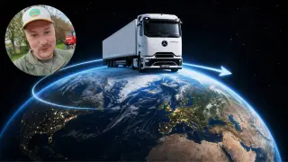 Este camionero va a dar la vuelta al mundo con un camión eléctrico