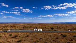 Esta es la carretera recta más larga de España