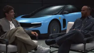 Charles Leclerc y Lewis Hamilton prueban el nuevo Ferrari Luce