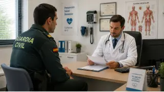 Guardia Civil acude al médico durante el servicio