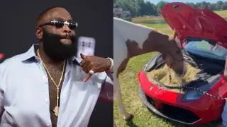 Este rapero convierte sus Ferrari en comederos de caballo