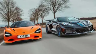 Comparativa del McLaren 750S y Chevrolet Corvette ZR1.