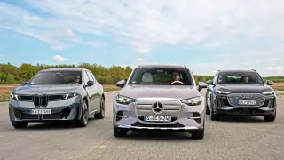 Comparativa del Audi Q6 e-tron, BMW iX3 y Mercedes GLC EQ