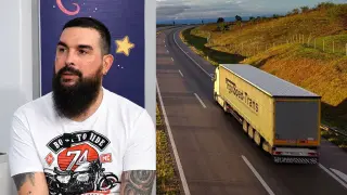 Jesús Dueñas, camionero español que trabaja en EEUU