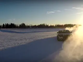 Lucid Air- Sideways in the Snow