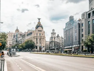 Una vía del centro de la Comunidad de Madrid.