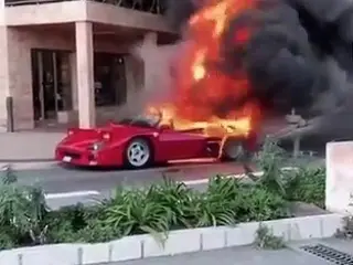 VÍDEO: No podemos dejar de llorar, un Ferrari F40 en llamas en las calles de Mónaco