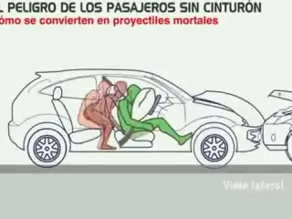 VÍDEO: Si vas de pasajero y no llevas el cinturón de seguridad puedes convertirte en un proyectil
