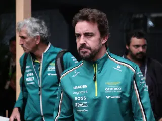 Fernando Alonso durante el día dedicado a la prensa en el Autódromo José Carlos Pace (Brasil)