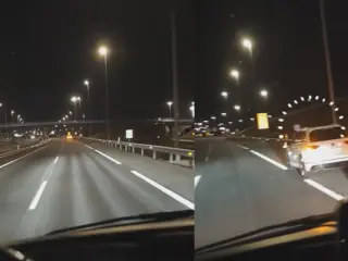 El vídeo evidencia la falta de potencia de la baliza durante la noche