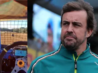 Fernando Alonso disfrutando del parón de invierno subido a uno de sus karts