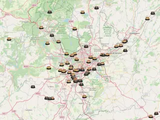 Mapa de balizas V16 activas en España