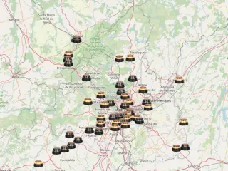 El mapa de las balizas V16 DGT muestra algunas sin haberlas activado.