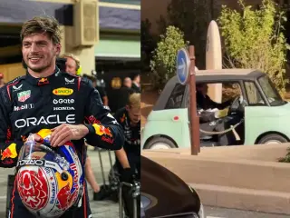 El coche con el Verstappen pasea por Mónaco