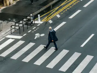 Multa en paso de peatones.