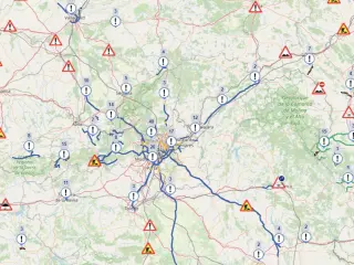 Mapa DGT para ver el estado de las carreteras afectadas nieve.