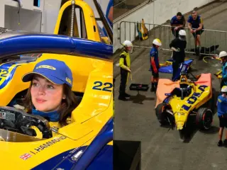 Izzy Hammond tuvo un accidente en el Evo Session
