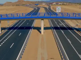 Autovía A-22 (Huesca-Lleida) a la altura de Siétamo (Huesca).