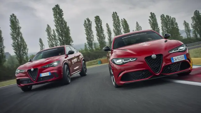 Prueba del Alfa Romeo Giulia Quadrifoglio y Stelvio Quadrifoglio en circuito