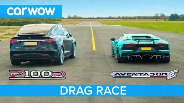 Lamborghini Aventador vs Tesla Model X - DRAG & ROLLING RACE - Can an EV SUV beat a supercar?