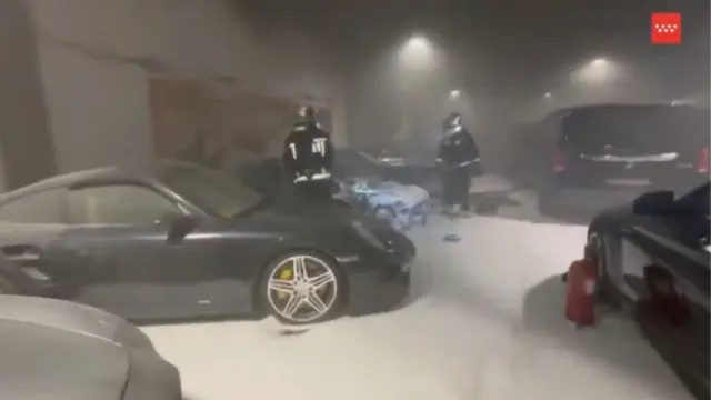 Captura de imagen del vídeo proporcionado por la Comunidad de Madrid del interior del concesionario