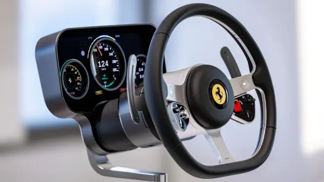 Así es el volante del Ferrari Luce