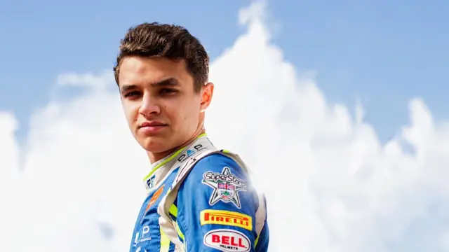 Foto oficial del anuncio de Lando Norris en F2