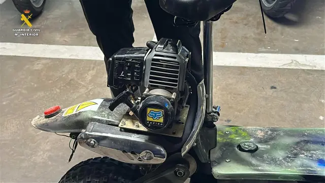 patinete eléctrico modificado motor gasolina