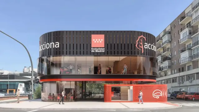Maqueta digital de la nueva electrolinera de Madrid