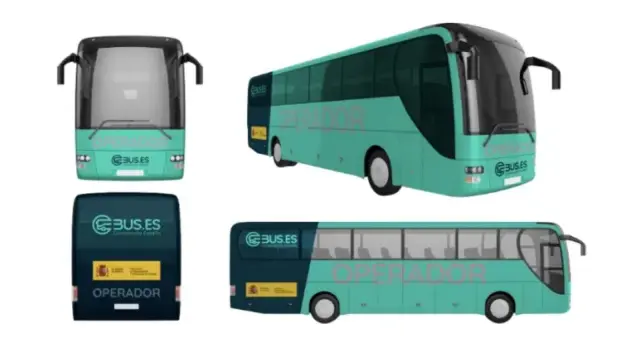 Prototipo de los nuevos colores de los autobuses españoles