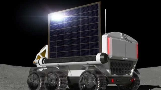 El panel solar del Toyota Lunar Cruiser.